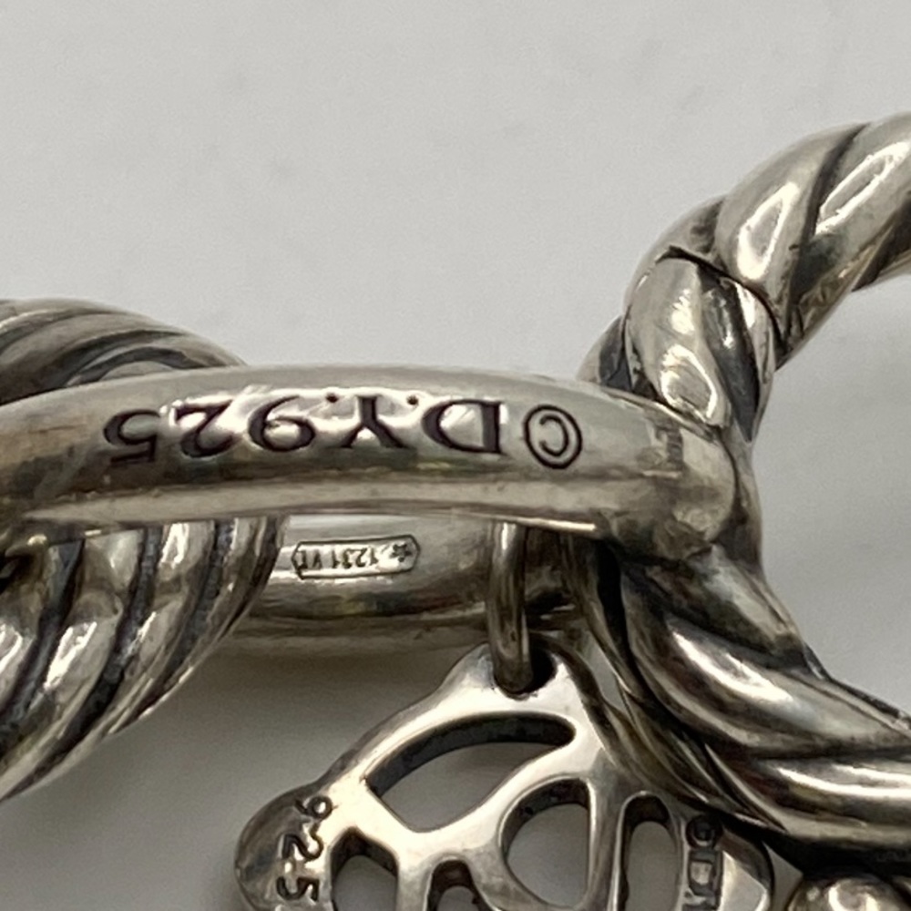 David Yurman Twisted Silver Link Bracelet - Picture 9 of 10